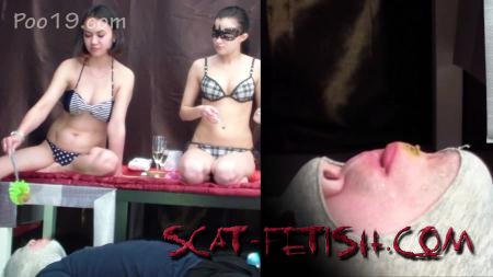 Double Femdom (Smelly Milana) 2 mistresses tore my mouth and crapped into it [FullHD 1080p] Smearing, Femdom