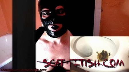 Boobs Scat (Fetish-zone) hore eats poop from the toilet! [FullHD 1080p] Solo, Amateur, Latex