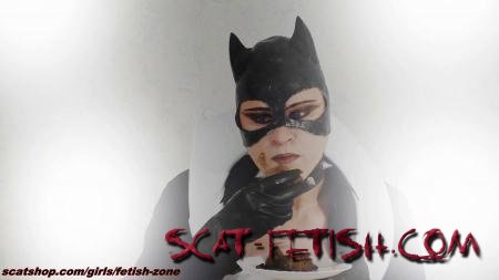 Extreme Scat (Fetish-zone) Catwoman smears and swallows [FullHD 1080p] Scatology, Solo