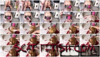 Toilet Slavery (Girlsscatandpiss) Enema and I shit a lot on the slave [FullHD 1080p] Domination, BDSM