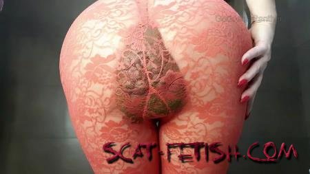 Shit in Leggins (Solo) Red Smeared Tights [FullHD 1080p] Scat, Smearing