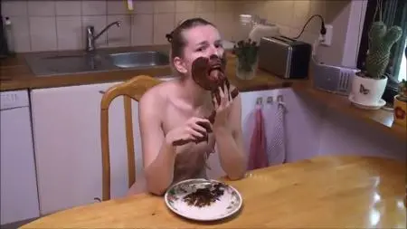 Defecation (Scatlovers) Scat breakfast [FullHD 1080p] Solo Scat, Shitting