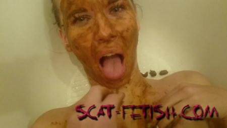 Solo Scat (Brown wife) Crazy games with shit 2 [FullHD 1080p] Blowjob Scat