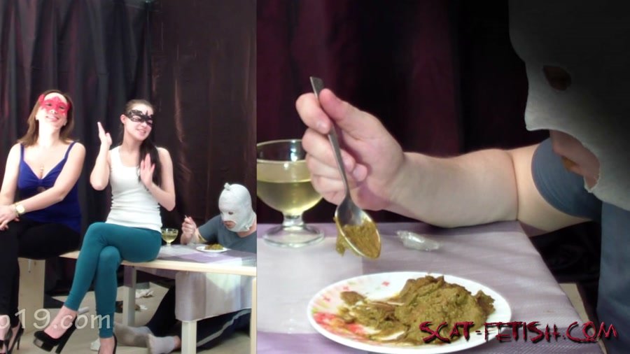Group Scat (Smelly Milana) 2 mistresses cooked a delicious shit breakfast for a slave [FullHD 1080p] Toilet Slavery, Femdom