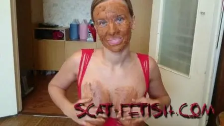 Milf Scat (Brown wife) Red is my favorite color [FullHD 1080p] Amateur, Solo