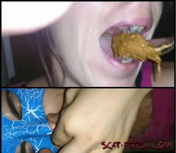 Scat Amateur Teens (Real Feeding) Amateur Scat Real Feeding Teen Girl Slave [FullHD 1080p] Defecation, Amateur