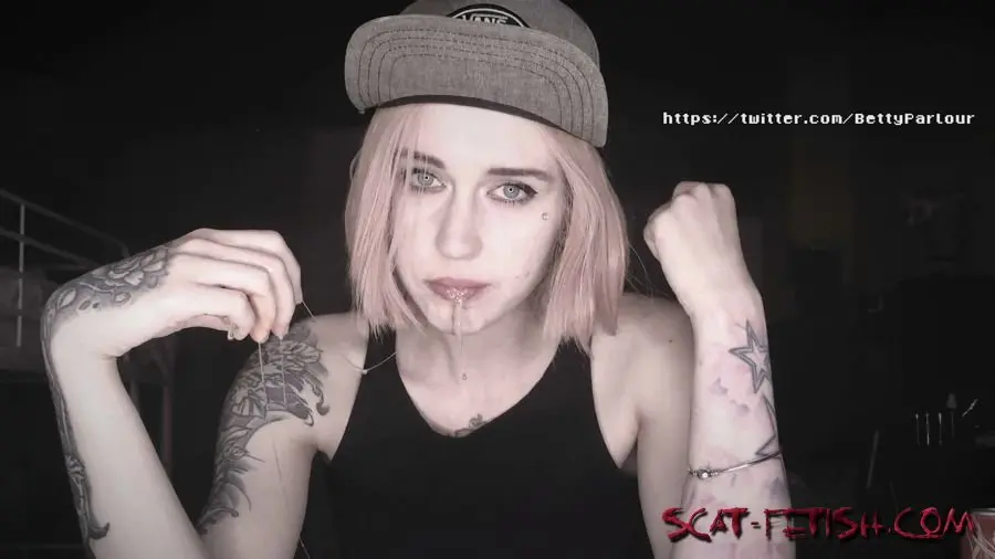 Eat Shit (DirtyBetty) PUKE and VOMIT after Hot-Dog with CUM [FullHD 1080p] Solo, Teen