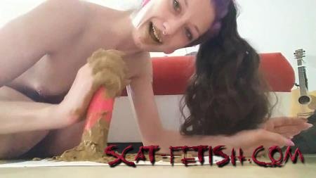 Dildo Scat (KV-TEEN) Creamy shit on a stick [FullHD 1080p] Masturbation, Teen