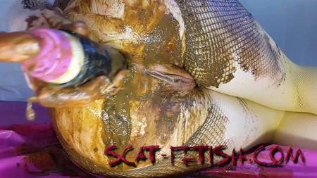 Solo Scat (Anna Coprofield) Fishnet Leggings Black Toy [FullHD 1080p] Masturbation, Dildo