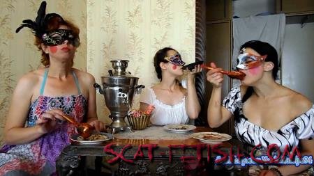 Stars Scat (ModelNatalya94) Three friends eat their own shit [FullHD 1080p] Smearing, Piss, Amateur