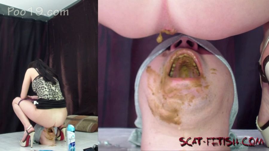 Femdom (MilanaSmelly) Rapid swallowing of female shit without chewing [HD 720p] Humiliation, Face Sitting