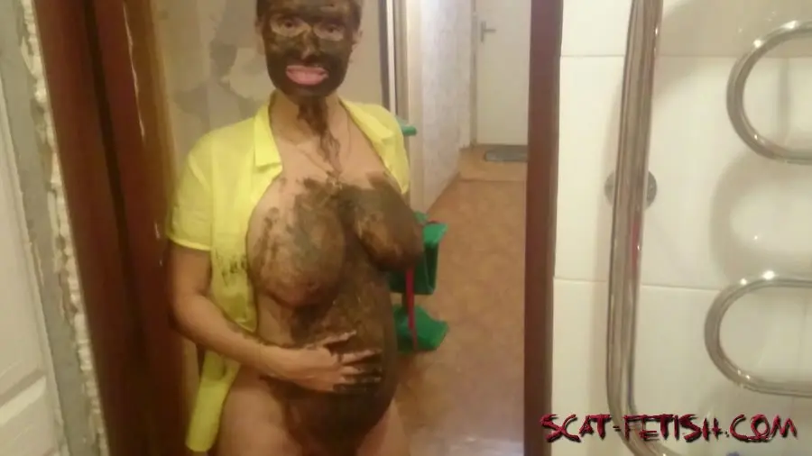 Amateur (Brown wife) Shit in the sink [FullHD 1080p] Solo, Boobs