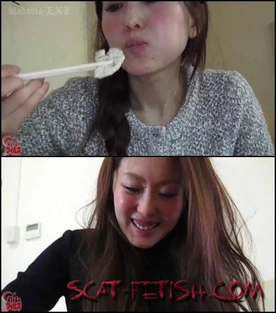 Scatting - Girl pooping in bowl and explore feces. [FullHD 1080p] 2019, Jav Scat