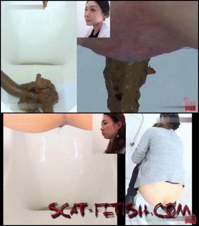 Closeup - Girls erotic pooping in toilet. [FullHD 1080p] Jav Scat, Poop in public toilet