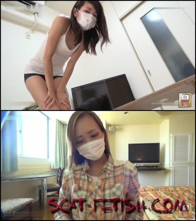 Closeup - Girls in resperator filming self pooping. [FullHD 1080p] DLJG-283, Jade scat