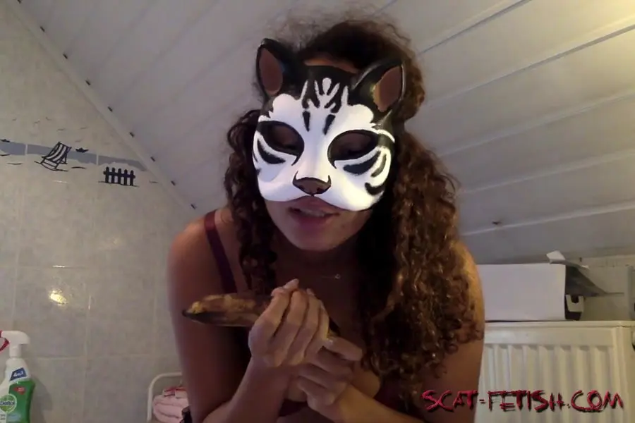 Shitting Girls (kinkycat) Banana Request video [HD 720p] Solo, Shitting