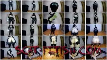 Defecation (janet) Poo In Black Tight Leggins [UltraHD 4K] Solo, Latex Screenshot 1