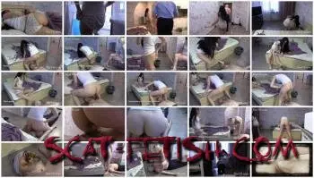 Toilet Slavery (MilanaSmelly) Feeding shit after warming with whip [FullHD 1080p] Femdom, Shit Screenshot 1
