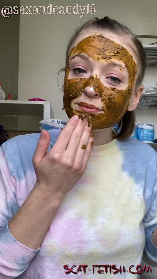 Scatting (sexandcandy18) Teen’s first diaper fill + face mask! [UltraHD 2K] Amateur, Young