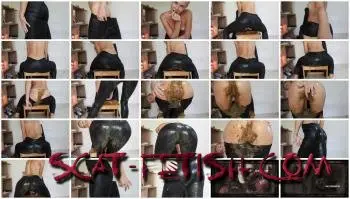 Scat Giant (MissAnja) Explosive Disgusting Diarrhea In Look Leather Leggings [FullHD 1080p] Solo, Latex Screenshot 1