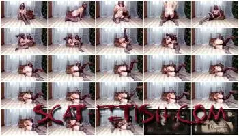 Shit In Pantyhose (Olga) Olga's anal sex with carrot [FullHD 1080p] Scat, Amateur Screenshot 1
