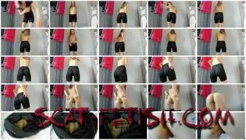 Panty Scat (LucyBelle) Poo in spandex shorts [FullHD 1080p] Solo, Shitting Screenshot 1