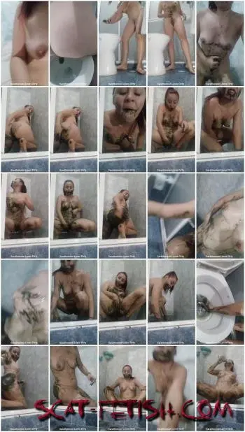 Amateur (Sarathonson) Toliet pooping smearing and drinking toilet water [UltraHD 2K] Scatting, Masturbation Screenshot 1