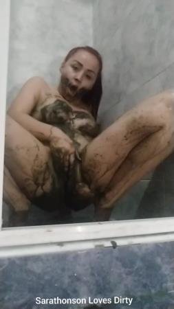 Amateur (Sarathonson) Toliet pooping smearing and drinking toilet water [UltraHD 2K] Scatting, Masturbation