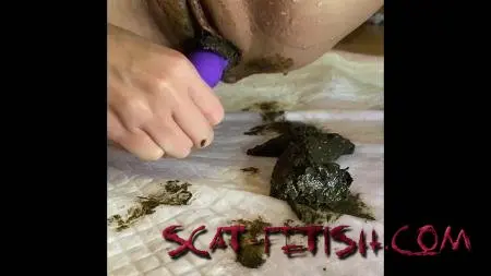 Dildo (p00girl) A large portion of shit to smear on the pubis [FullHD 1080p] Solo, Shit