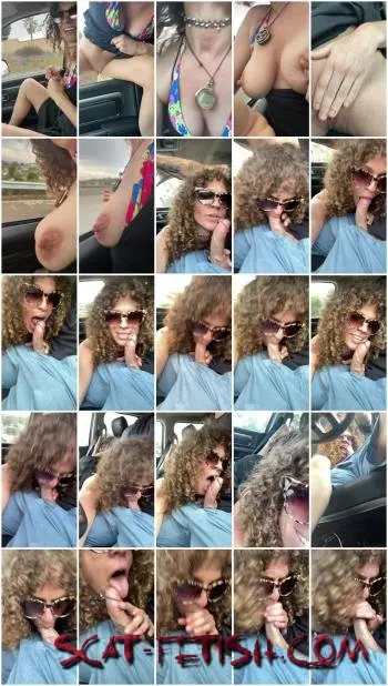 Blowjob (VibeWithMolly) Piss outside of truck on highway [UltraHD 2K] Defecation, Extreme Screenshot 1