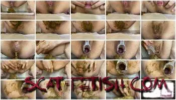 Poop (p00girl) Pooping big shit and stuffing it inside [FullHD 1080p] Shit, Solo Screenshot 1