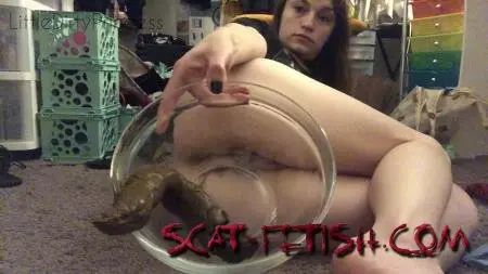 Big pile (LittleDirtyPrincess) Pooping a long thick one into a bowl in my bedroom [FullHD 1080p] Amateur, Solo