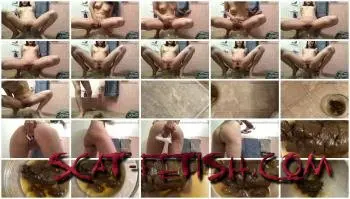 Scatshop.com (LittleDirtyPrincess) Big thick poop and bright yellow pee in a bowl [FullHD 1080p] Extreme, Solo Screenshot 1