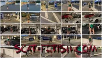 Defecation (Devil Sophie) OMG I have to poop and piss like this - come on let's have a look at the parking garage [UltraHD 4K] Scatology, Solo Screenshot 1