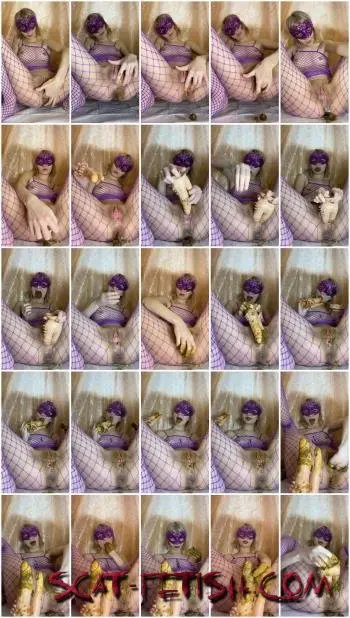 Masturbation (Solo) Dirty games with shit, with a double toy, fisting dirty, dirty mouth in shit, piss [UltraHD 2K] Solo, Shit Screenshot 1