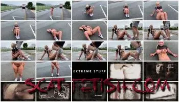 Toilet Slavery (Devil Sophie) Hungry for sports - please shit me really full - Public on the roadside [FullHD 1080p] Outdoor, Shit Screenshot 1