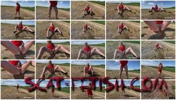 Outdoor Scat (Devil Sophie) AUA it pushes so much - extremely piss shit blood [UltraHD 4K] Shitting Girl, Milf Screenshot 1