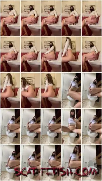 Poop (Markovna) Shit in my friend’s toilet and hotel [UltraHD 4K] Amateur, Solo Screenshot 1