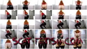 Defecation (Cleopatra) Farting and Pooping In Black Leather Pants [UltraHD 2K] Latex, Milf, BBW Screenshot 1
