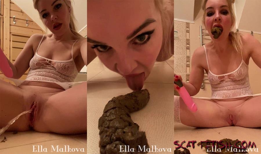CassieScatStore.com (Scat Ella / Ella Malova) Masturbating and Licking Shit [UltraHD 2K] Scat, Masturbation