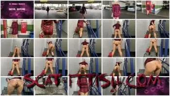 Farting (Devil Sophie) Staircase crash in the parking garage - that was a mess [UltraHD 4K] Extreme, Solo Screenshot 1