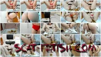 Dildo Scat (BarbaraGinger) Cleaning her dirty ass like a baby [FullHD 1080p] Solo, Shit Screenshot 1