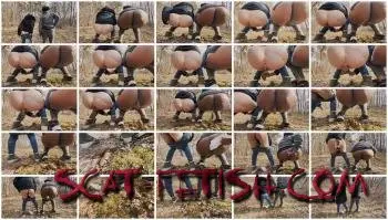 Outdoor Scat (MiaRoxxx) Ebony and Ivory #2 [UltraHD 4K] Shit, Scat, Poop Screenshot 1