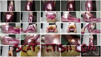 Shit in Leggins (thefartbabes) 1 Kg In Shiny [FullHD 1080p] Diarrhea, Solo Screenshot 1