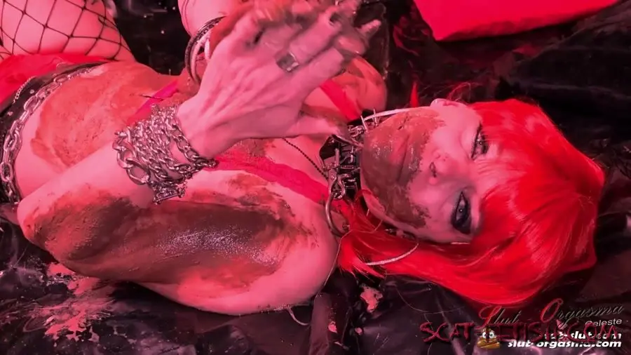 Fetish (Shit play at a party) Party whore is playing with her shit - Dirty whore extreme shit throating and puking [FullHD 1080p] Eat, Blowjob