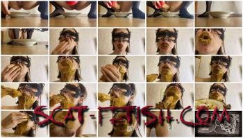 Amateur (p00girl) Poop, fuck in mouth and feel sick, smear [FullHD 1080p] Eat Shit, Solo