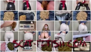Shit in Leggins (Sophia Sprinkle) 2 HUGE Heavyweight Shits! [FullHD 1080p] Solo, Defecation Screenshot 1