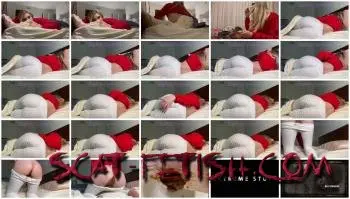 Shit in Leggins (Sophia Sprinkle) Hungry Girlfriend Shits White Leggings [FullHD 1080p] Defecation, Solo Screenshot 1