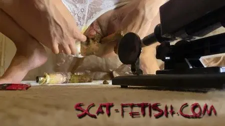 Fucking Machine (P00girl) Anal with a fucking machine, shit in the pussy [FullHD 1080p] Scat Giant, Solo