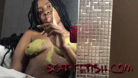 Afro (CutieSyren) Face Smearing & Shit Licking [FullHD 1080p] Solo, IR